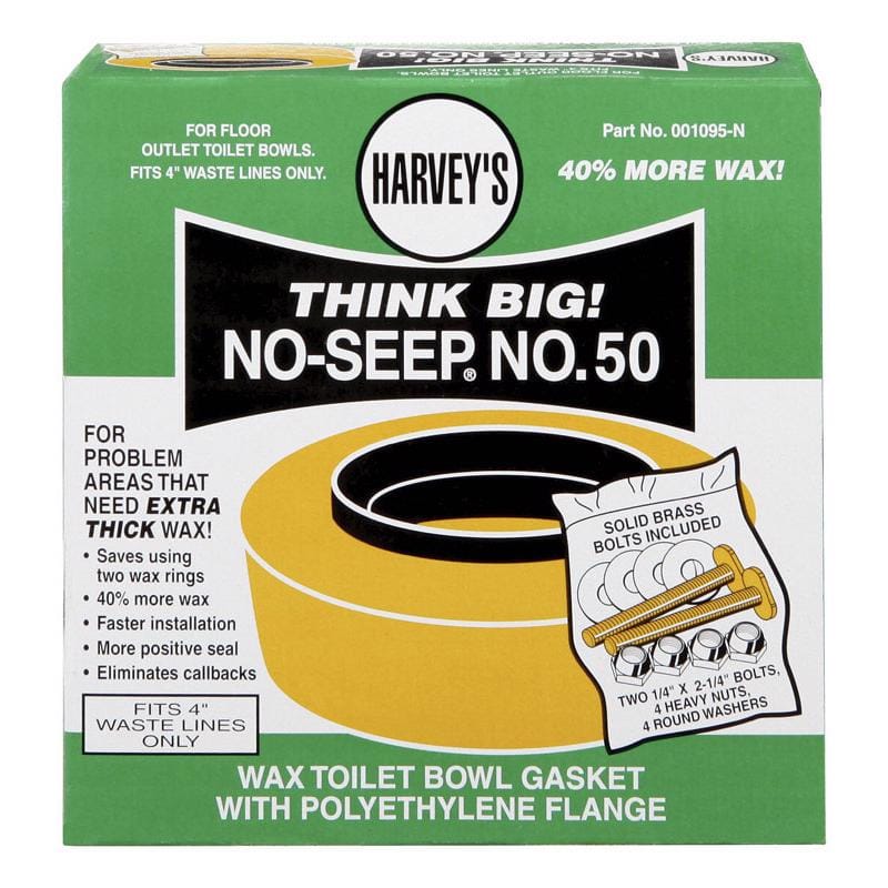 Harvey'S 1095-N Toilet Bowl Gasket with Wax & Flange Polyethylene