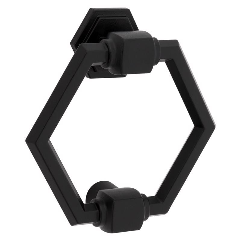 National Hardware N336-706 Powell 4 in. L Matte Black Die Cast Zinc Door Knocker