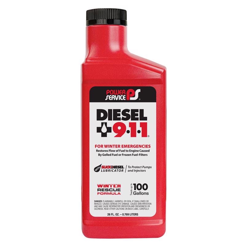 Power Service 8026-12 Diesel 911 Diesel Multifunction Fuel Additive 26 oz