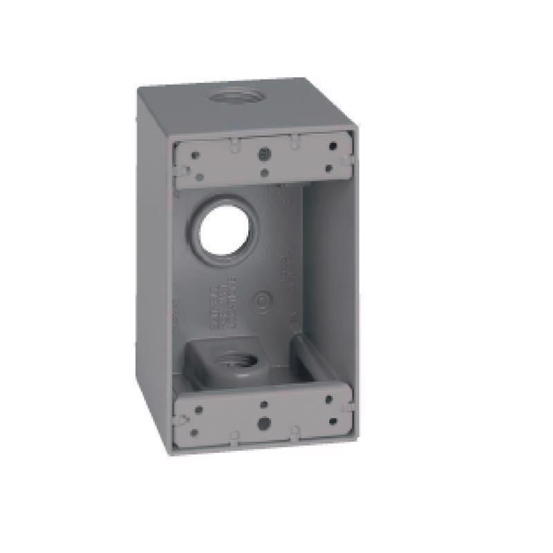 Sigma Engineered Solutions 14256 New Work 25.5 cu in Rectangle Metallic 1 gang Weatherproof Box Gray