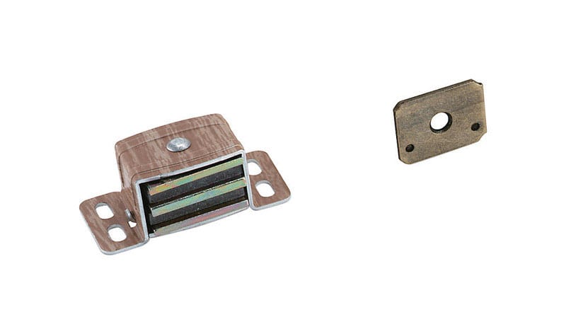 Amerock BP9798AW 0.875 in. H X 1 in. W X 2-3/16 in. D Wood Grain Aluminum Magnetic Catch