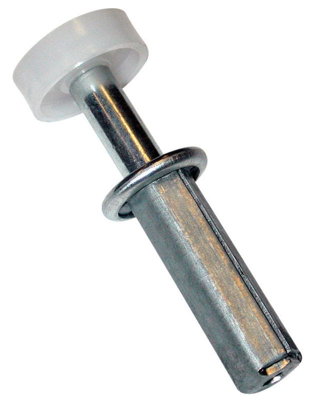 Barton Kramer 383C 7/8 in. D X 2-5/8 in. L Mill Silver Steel Bi-fold Door Wheel Guide 2 pk