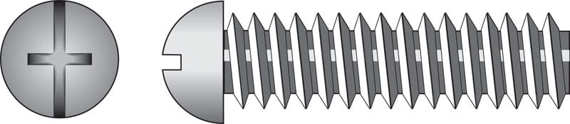 Hillman 90245 No. 10-24 Ga. X 1-1/4 in. L Combination Round Head Zinc-Plated Steel Machine Screws 100 pk