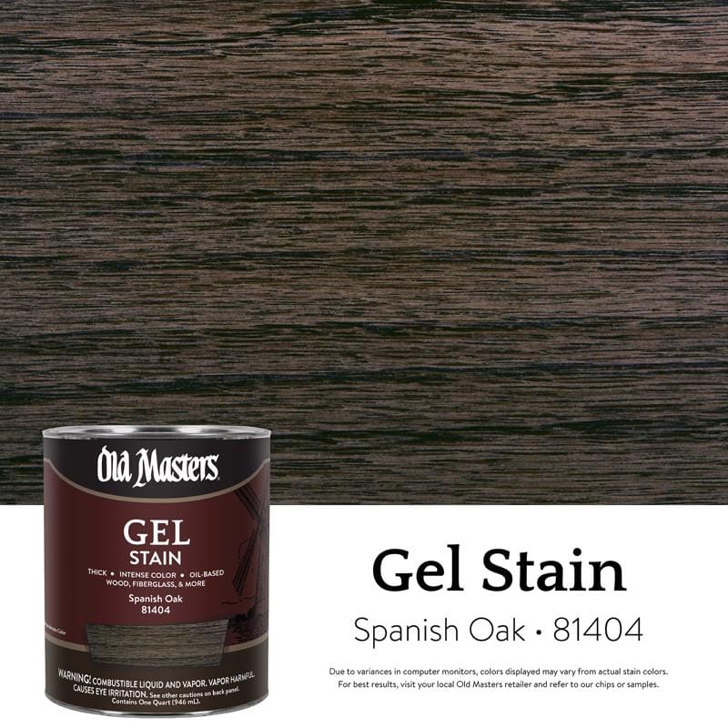 Old Masters 81404 Semi-Transparent Spanish Oak Oil-Based Alkyd Gel Stain 1 qt