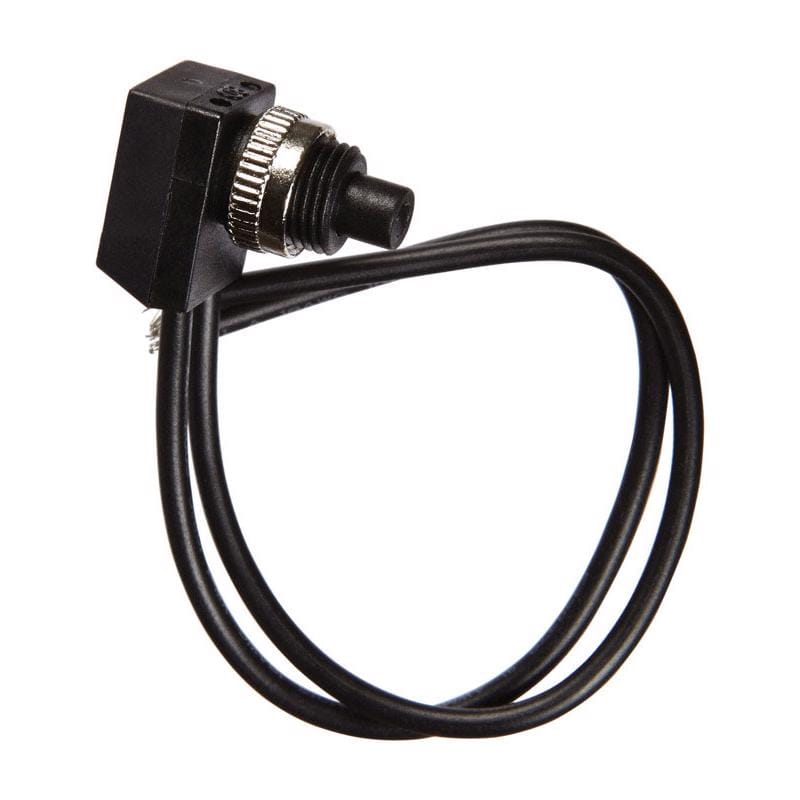 Jandorf 61221 6 amps Single Pole Push Button Appliance Switch Black 1 pk