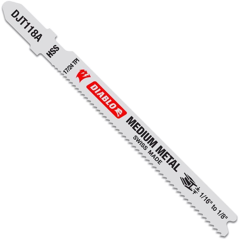 Diablo DJT118A5 Jigsw Bd Hss Med Mtl 5Pk