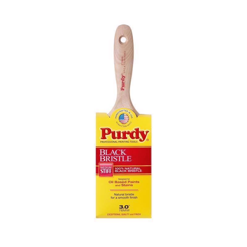 Purdy 145400030 Black Bristle Swan 3 in. Medium Stiff Flat Wall Brush