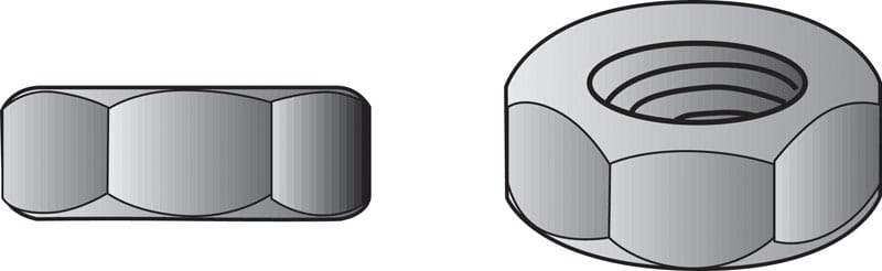 Hillman 180418 3/4 in. Zinc Dichromate Steel USS Hex Nut 20 pk
