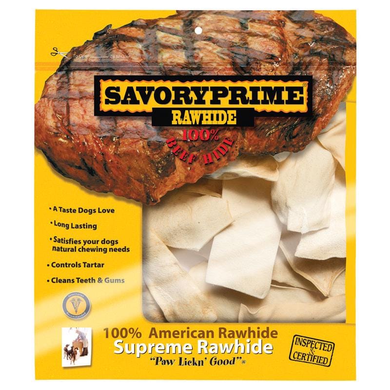 Savory Prime 045 Natural All Size Dogs All Ages Rawhide Chips Beef Rawhide 6 in. L 1 pk