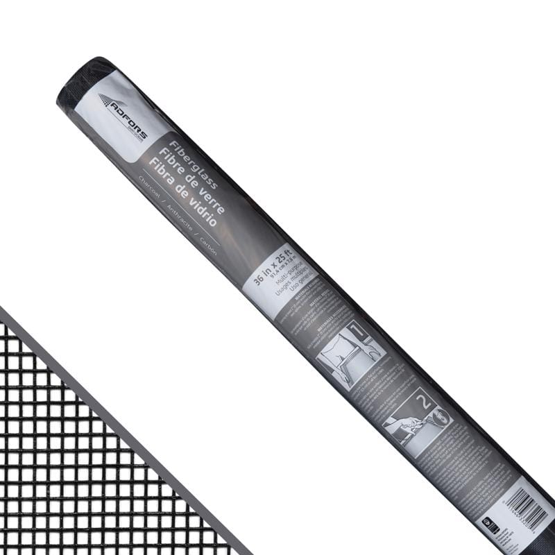 Saint-Gobain ADFORS FCS11158-M 36 in. W X 25 ft. L Charcoal Fiberglass Insect Screen Cloth