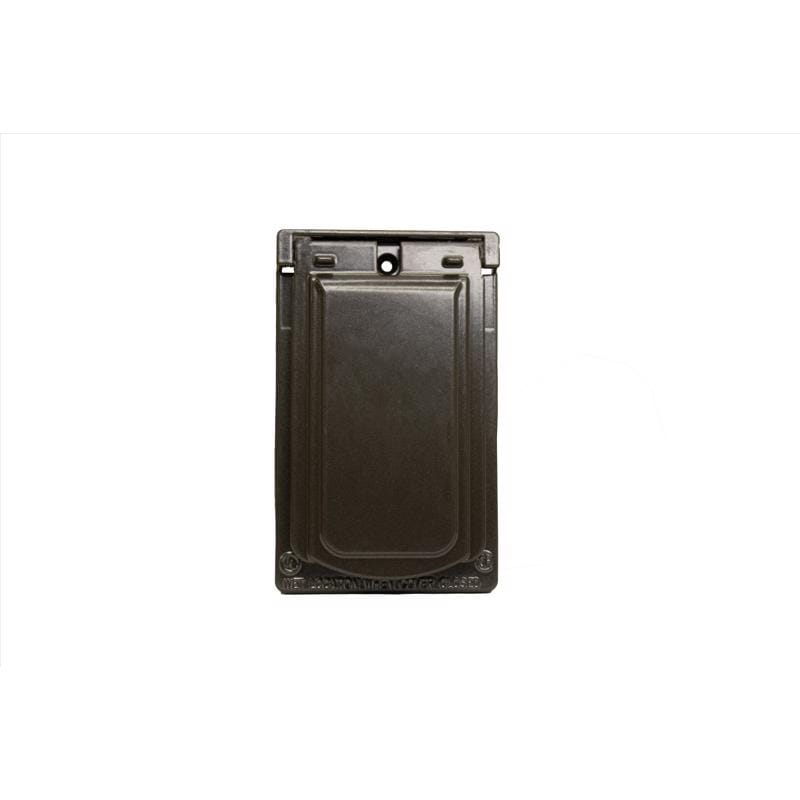 Sigma Engineered Solutions 14248BR Rectangle Die-Cast Metal 1 gang 4.57 in. H X 2.83 in. W Vertical GFCI Cov