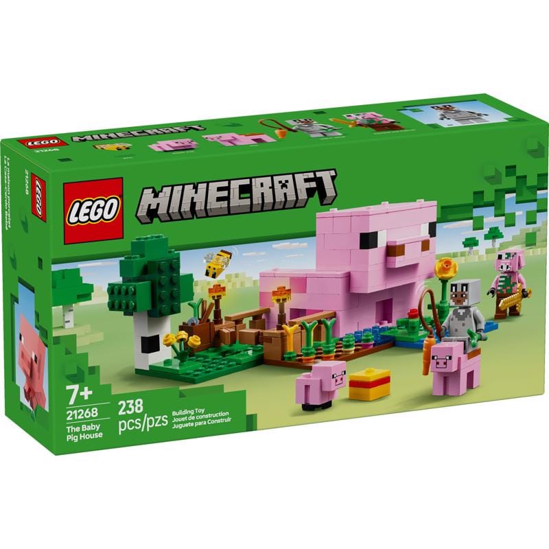 Lego 21268 Minecraft The Baby Pig House Building Toy Multi 238 pc