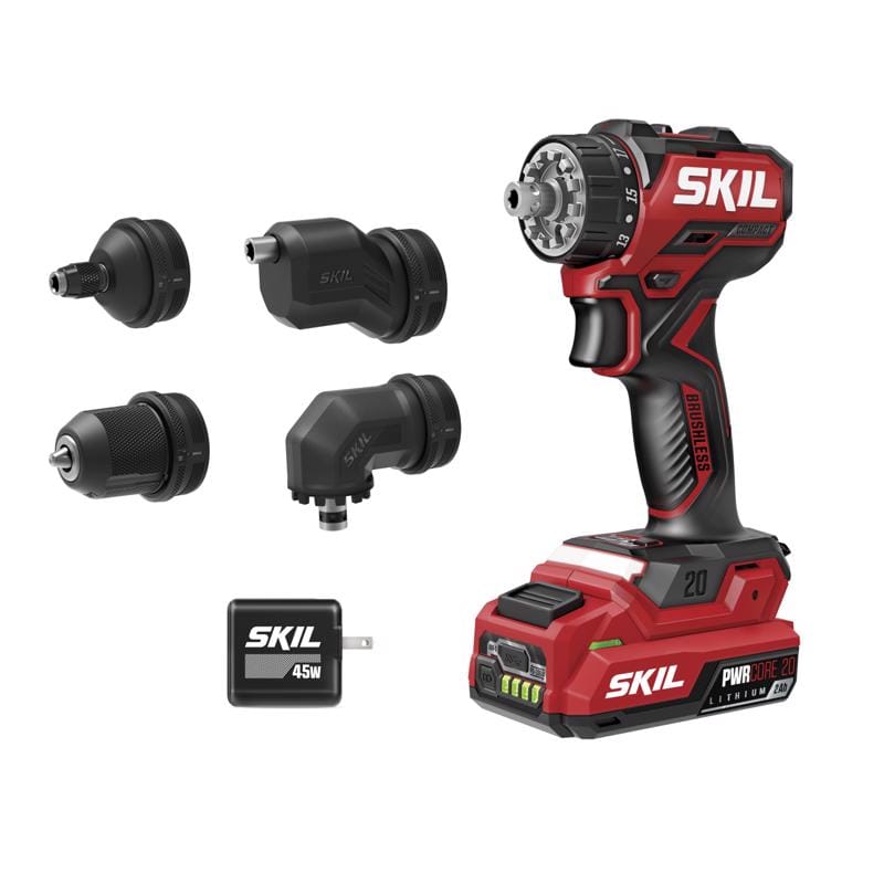 Skil QD6293B-10 20V PWRCORE 3/8 in. Brushless Cordless Drill/Driver Kit (Battery & Charger)