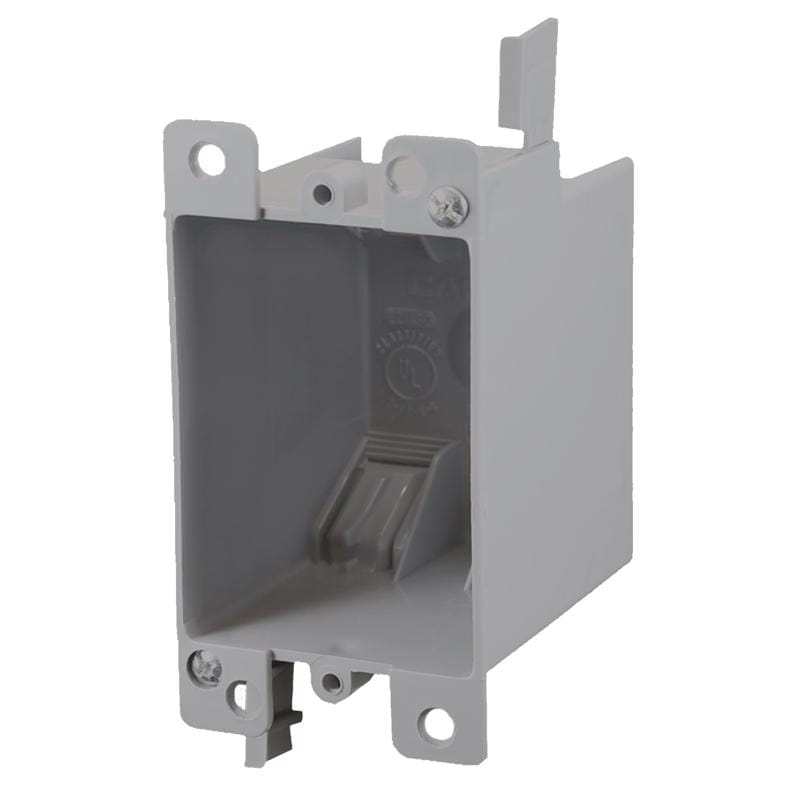 Cantex EZ14SO EZ Box Old Work 14 cu in Rectangle PVC 1 gang Outlet Box Gray
