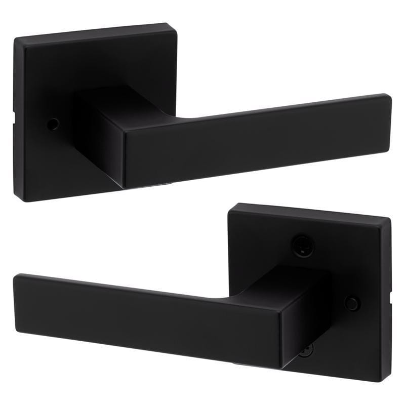 Kwikset 97300-942 Singapore Matte Black Privacy Lever