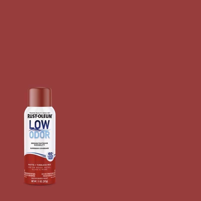 Rust-Oleum 388281 Low Odor Matte Timeless Red Spray Paint 11 oz