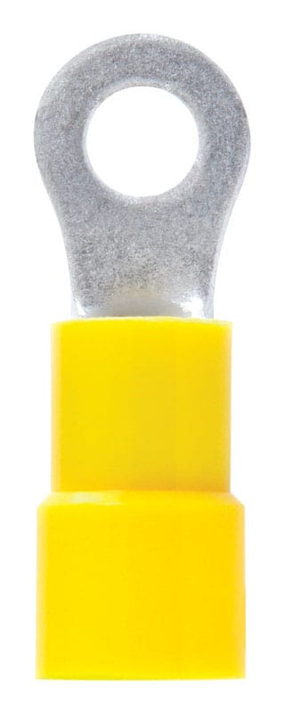 Jandorf 60996 12-10 Ga. Insulated Wire Ring Terminal Yellow 5 pk