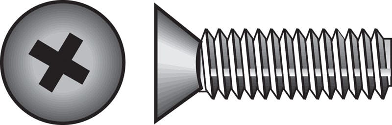 Hillman 101081 No. 10-24 Ga. X 1-1/2 in. L Phillips Flat Head Zinc-Plated Steel Machine Screws 100 pk