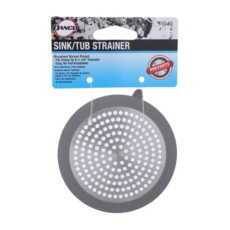 Danco 9D00011040 2.75 in. Brushed Nickel Stainless Steel Bathroom Sink Drain Protector