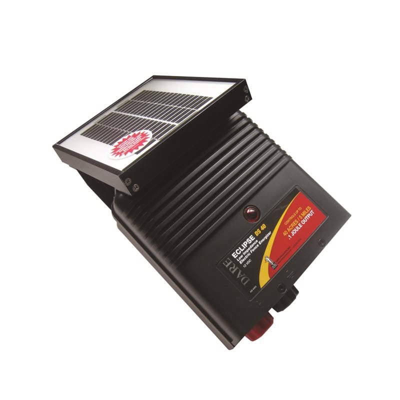 Dare DS40 Eclipse Series 12 V Solar-Powered Fence Energizer 40 acre Black