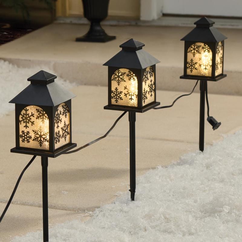 Celebrations 22159-71 LED Warm White Snowflake 6.5 in. Pathway Decor