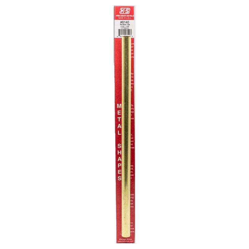 K&S 8140 17/32 in. D X 12 in. L Round Brass Tube 1 pk