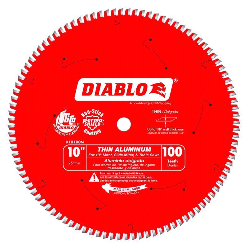 Diablo D10100N 10 in. D X 5/8 in. TiCo Hi-Density Carbide Circular Saw Blade 100 teeth 1 pk
