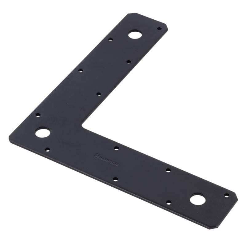 Hampton 02-3411-401 1/8 in. H X 9 in. W X 2 in. D Black Steel Corner Plate