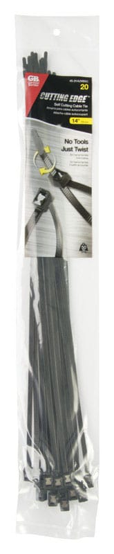 Gardner Bender 45-314UVBSC 14 in. L Black Self-Cutting Cable Tie 20 pk