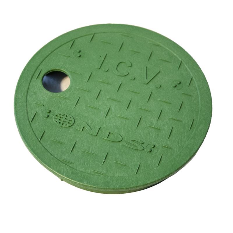 NDS 107C 6 in. W X 6 in. D X 0.94 in. H Round Valve Box Cover Green