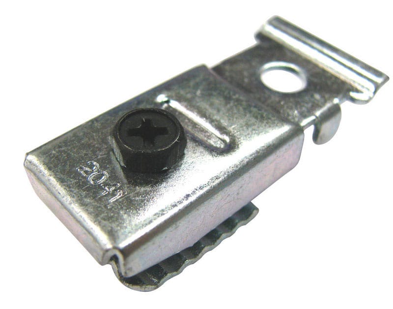 Barton Kramer 10690C 1.9 in. L Mill Steel Clip for Bifold Closet Door Track 2 pk