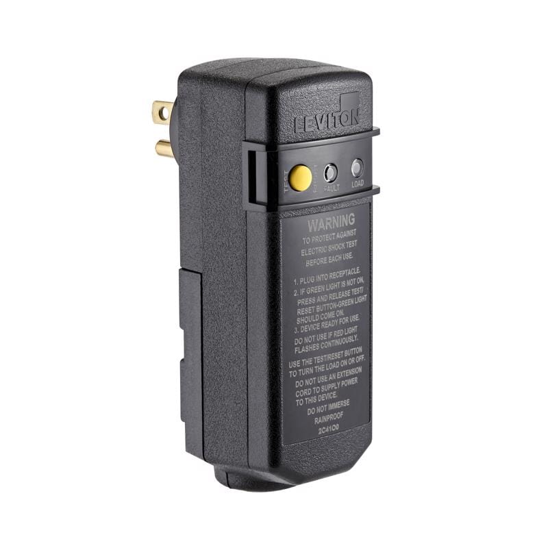Leviton R51-GSRA1-THD Commercial Thermoplastic GFCI Plug 5-15R 3 Wire