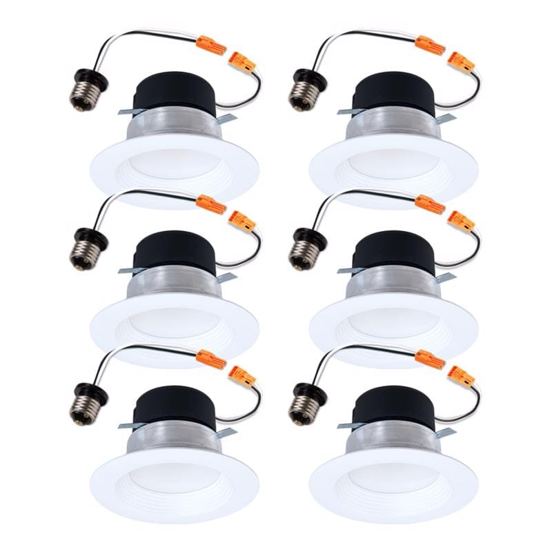 Halo LT4069FS1EWH6PK White 4 in. W LED Recessed Downlight 8 W
