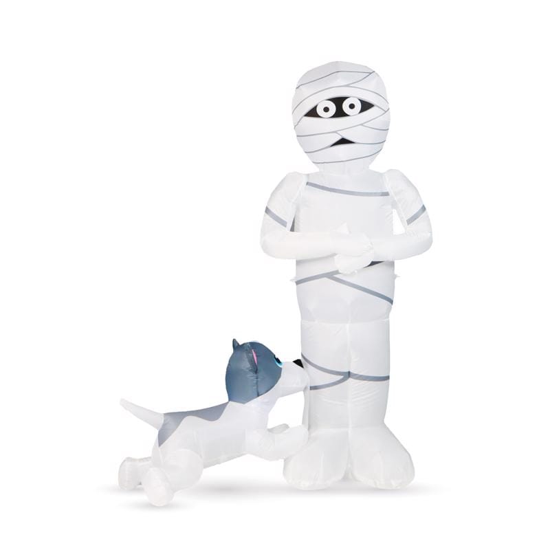 Seasonal Creations HL24138-165 6 ft. Prelit Mummy/Puppy Inflatable