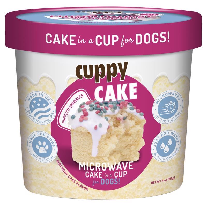 Cuppy Cake 011586991347 Birthday Cake with Pupfetti Sprinkles Treats For Dogs 4 oz 1 pk