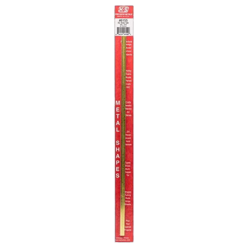 K&S 8155 1/4 in. W X 12 in. L Square Brass Tube 1 pk