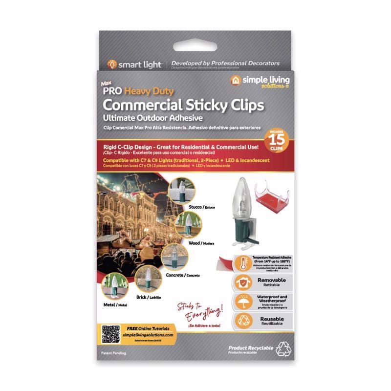 Simple Living Solutions 744015 Max Pro Heavy Duty Commercial Sticky Clips 15 pk