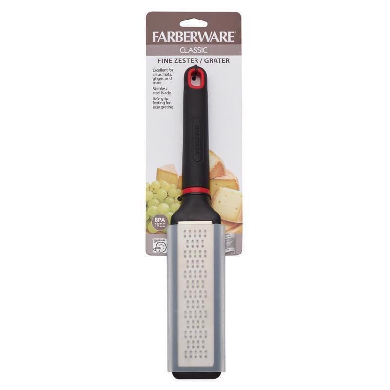 Farberware 5211655 Black/Silver Plastic/Stainless Steel Zester Grater