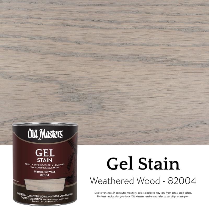 Old Masters 82004 Semi-Transparent Weathered Wood Oil-Based Alkyd Gel Stain 1 qt