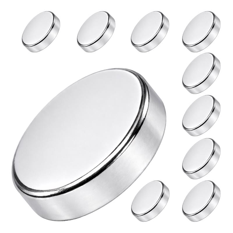 Magnet Source 07045 .118 in. L X .315 in. W Silver Super Disc Magnets 2.9 lb. pull 10 pc