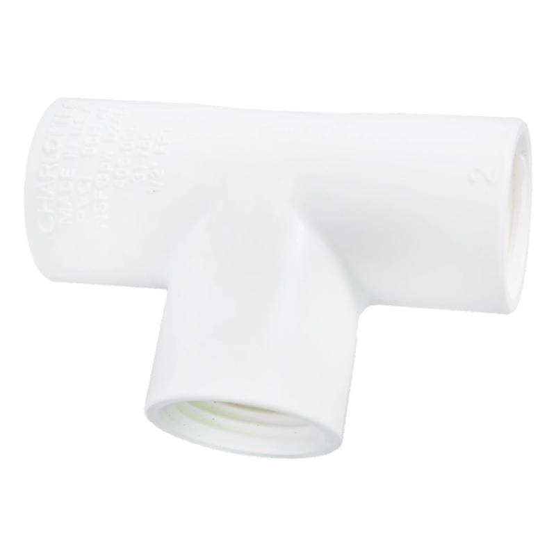Charlotte Pipe PVC024021000 Schedule 40 1 in. FPT X 1 in. D FPT PVC Tee 1 pk