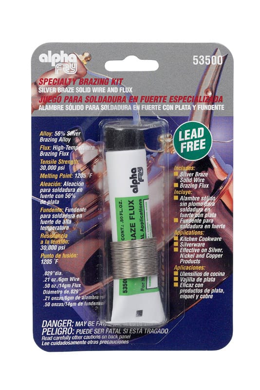 Alpha FRY 53500 0.2 oz Lead-Free Specialty Brazing Kit 0.02 in. D Silver-Bearing Alloy 1 pc