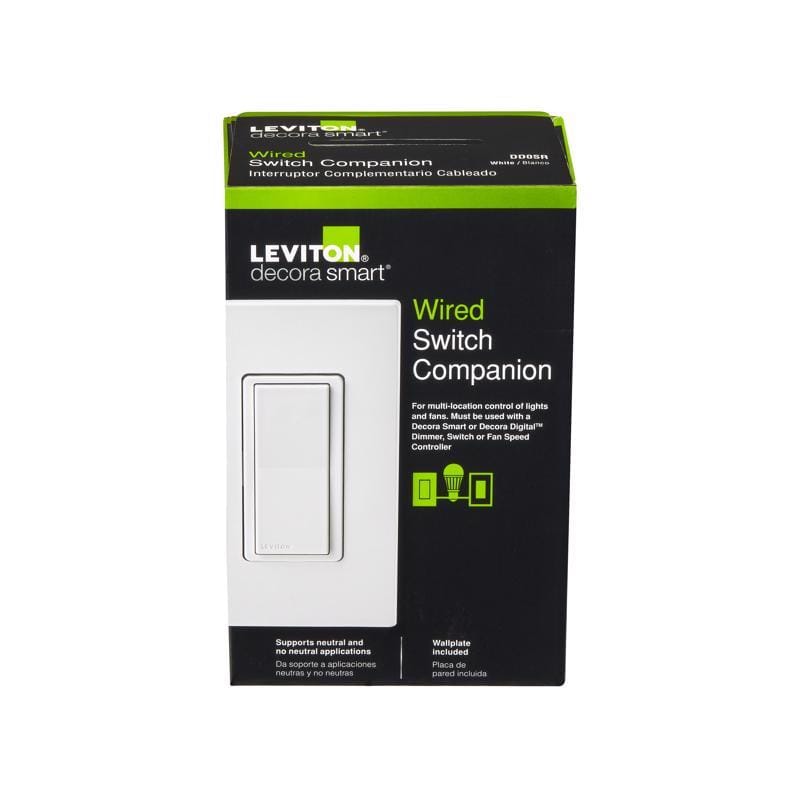 Leviton DD0SR-1RM Decora Smart Three Pole Remote Smart-Enabled Switch White 1 pk