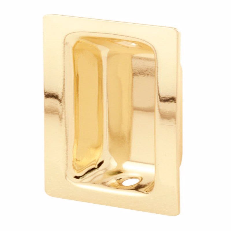 Prime-Line N 6826 3.25 in. L Brass-Plated Gold Steel Flush Mortise Finger Pull