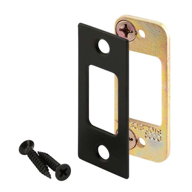 Prime-Line E 2796 2.75 in. H X 1.13 in. L Black Steel Deadbolt Strike