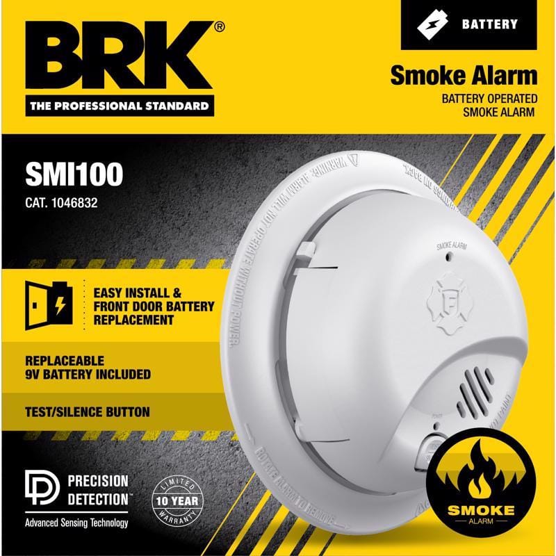 BRK 1046832 Battery-Powered Ionization Smoke Detector 1 pk