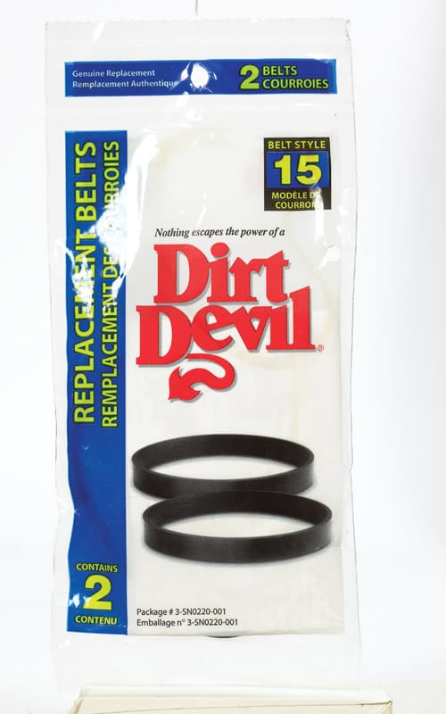 Dirt Devil 3SN0220001 Vacuum Belt For ultra corded hand vacuums 2 pk Style 15