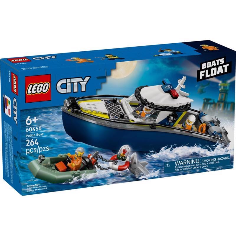 Lego 60456 City Police Boat Chase Building Set Multi 264 pc