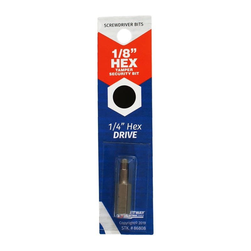 Best Way Tools B86808 Hex 1/8 in. X 1 in. L Screwdriver Bit Carbon Steel 1 pc