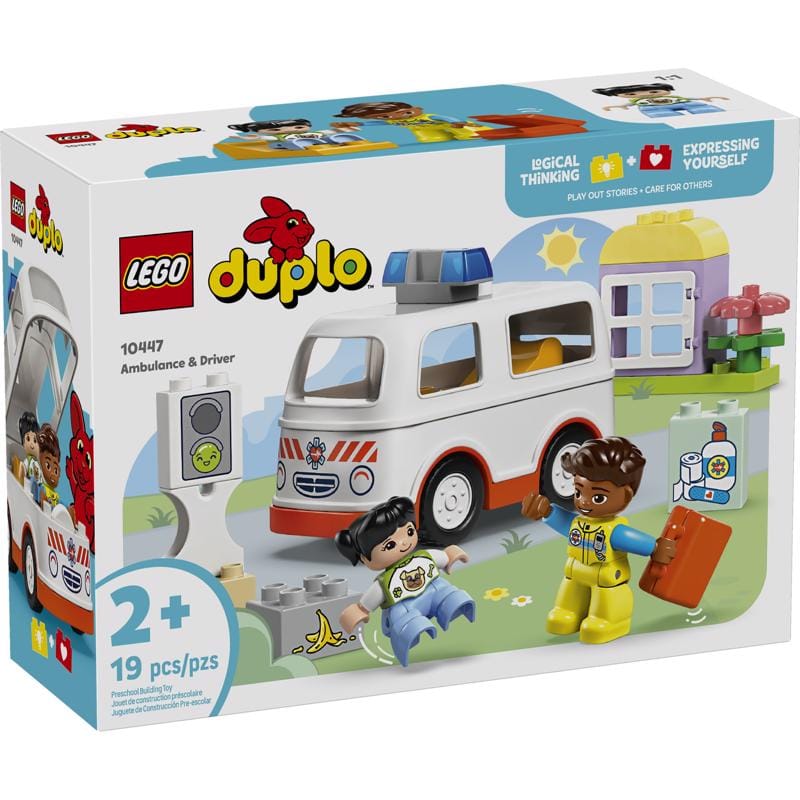 Lego 10447 Duplo Ambulance and Driver Building Set Multicolor 19 pc